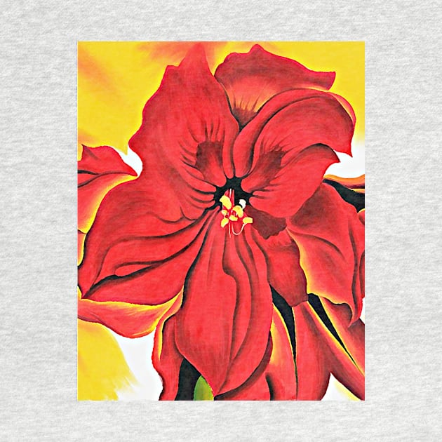 Georgia O'Keeffe Red Amaryllis Art Print Enlarged Flowers American Modernism by ZiggyPrint